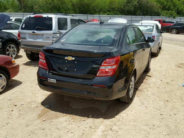1G1JB5SH6H4148097 - 2017 CHEVROLET SONIC LS BLACK photo 4