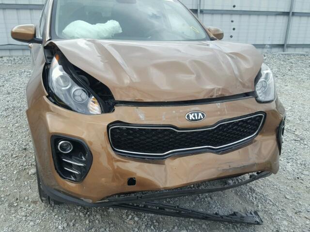 KNDPMCAC7H7221093 - 2017 KIA SPORTAGE GOLD photo 9