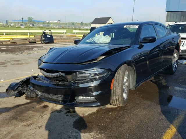 2C3CDXJG2GH134363 - 2016 DODGE CHARGER BLACK photo 2