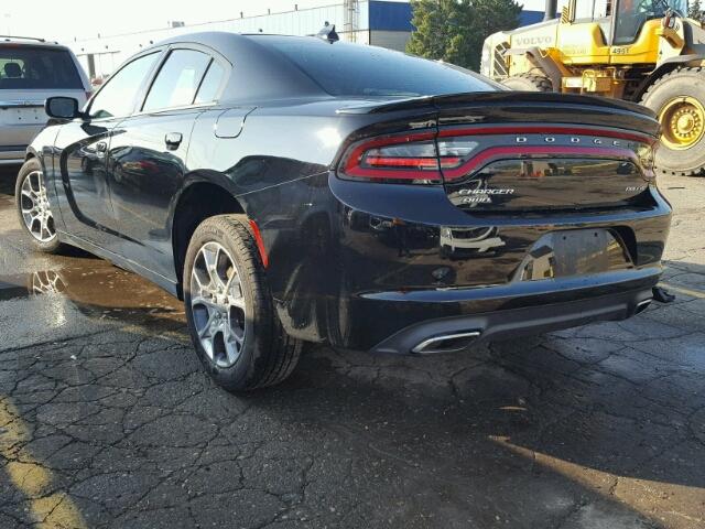 2C3CDXJG2GH134363 - 2016 DODGE CHARGER BLACK photo 3