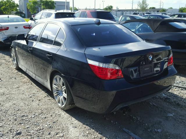 WBANW53558CT50806 - 2008 BMW 550 I BLUE photo 3