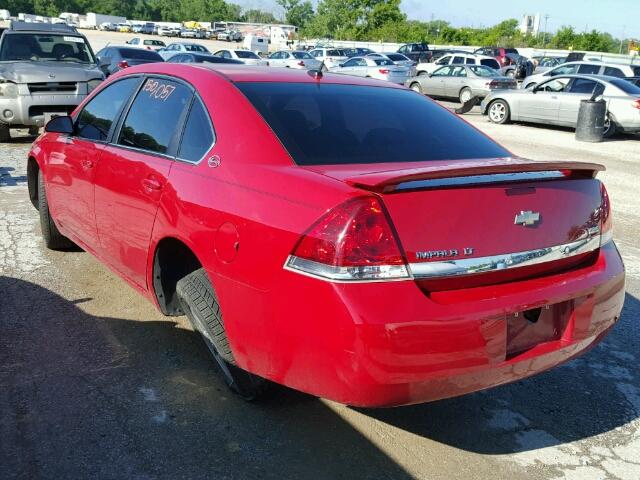 2G1WT58KX81323968 - 2008 CHEVROLET IMPALA LT RED photo 3