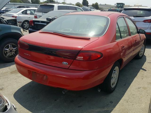 3FAFP13P31R185625 - 2001 FORD ESCORT RED photo 4