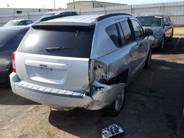 1J8FT47058D521467 - 2008 JEEP COMPASS SP SILVER photo 4