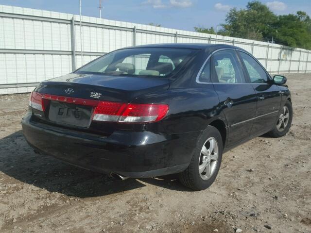 KMHFC46F87A140494 - 2007 HYUNDAI AZERA SE BLACK photo 4