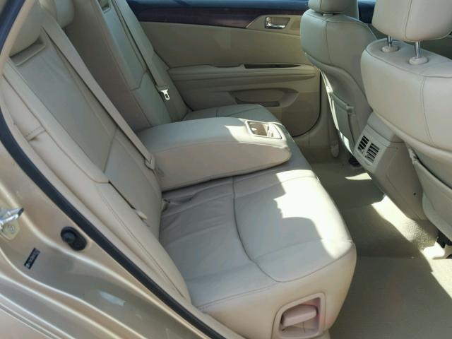 4T1BK3DB4BU385019 - 2011 TOYOTA AVALON BAS GOLD photo 6