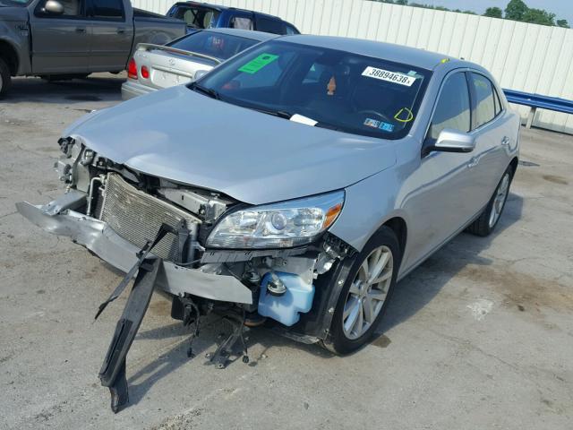 1G11H5SL2EF129601 - 2014 CHEVROLET MALIBU LTZ ვერცხლისფერი ფოტო 2