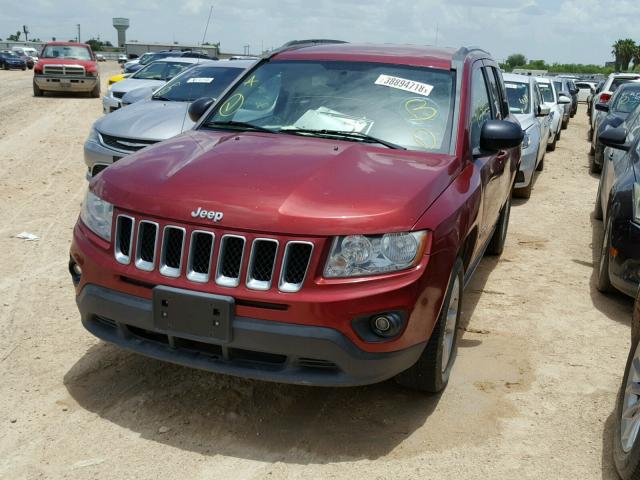 1C4NJCBB9CD623598 - 2012 JEEP COMPASS SP MAROON photo 2
