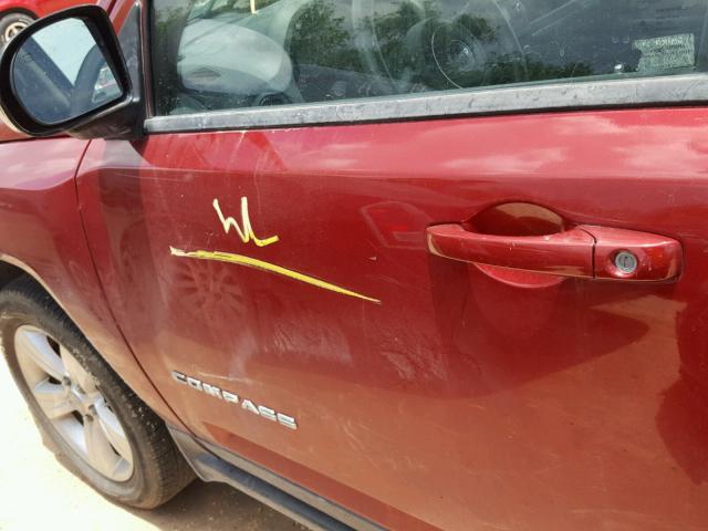 1C4NJCBB9CD623598 - 2012 JEEP COMPASS SP MAROON photo 9