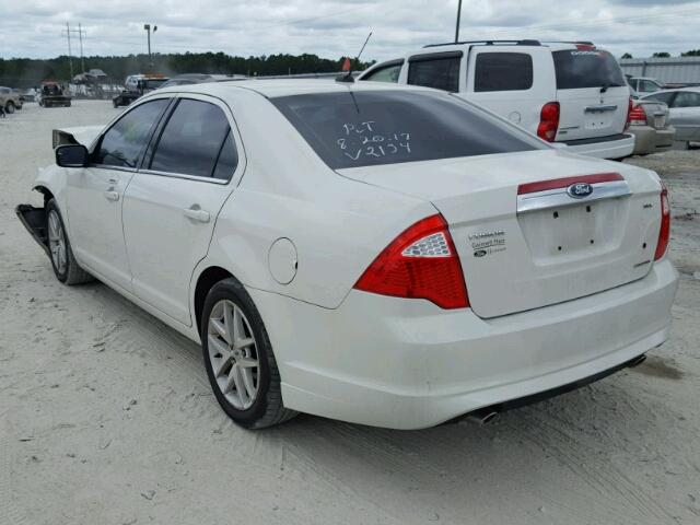 3FAHP0JG9BR262134 - 2011 FORD FUSION WHITE photo 3