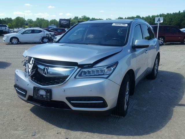 5FRYD4H80EB030115 - 2014 ACURA MDX ADVANC SILVER photo 2