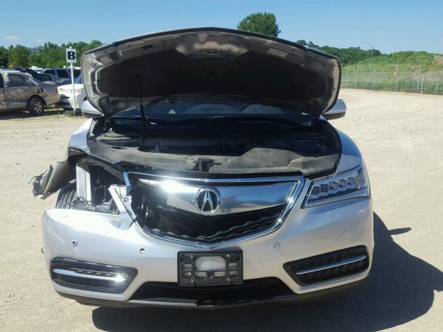 5FRYD4H80EB030115 - 2014 ACURA MDX ADVANC SILVER photo 7