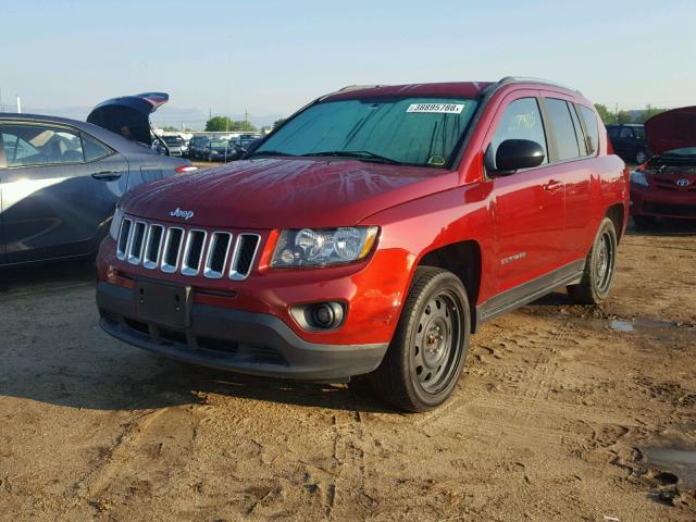 1C4NJDBB8ED694185 - 2014 JEEP COMPASS SP RED photo 2