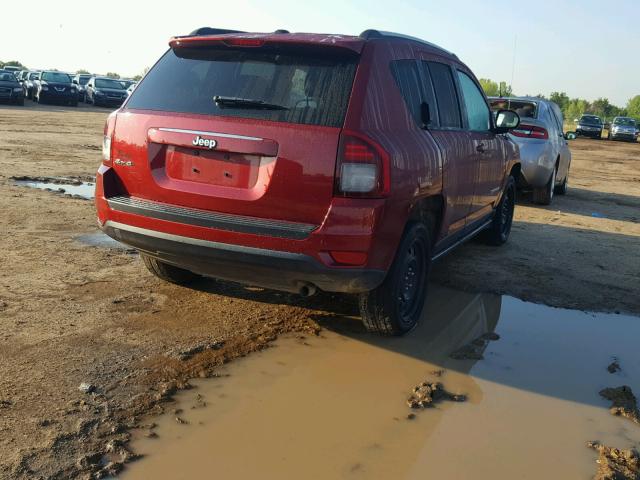 1C4NJDBB8ED694185 - 2014 JEEP COMPASS SP RED photo 4