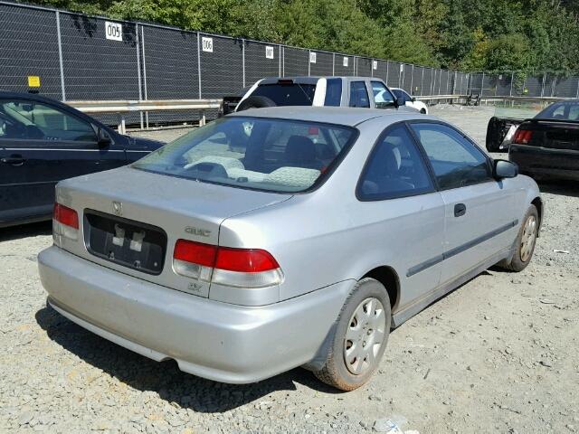 1HGEJ6125YL011867 - 2000 HONDA CIVIC DX SILVER photo 4