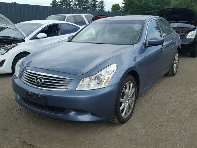 JNKCV61FX9M363818 - 2009 INFINITI G37 BLUE photo 2