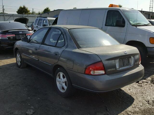 3N1CB51D21L458006 - 2001 NISSAN SENTRA XE GRAY photo 3