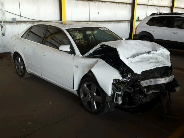 WAUDH78E58A137411 - 2008 AUDI A4 3.2 QUA WHITE photo 1