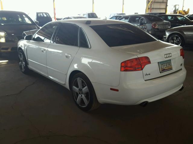 WAUDH78E58A137411 - 2008 AUDI A4 3.2 QUA WHITE photo 3