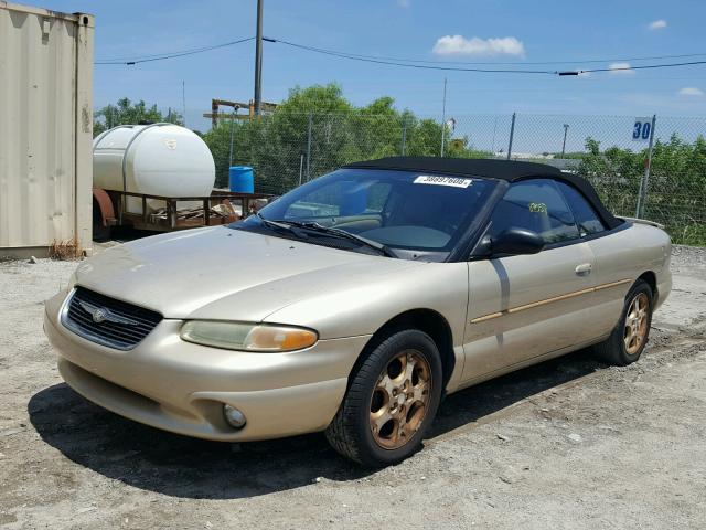 3C3EL55H9XT582531 - 1999 CHRYSLER SEBRING JX TAN photo 2