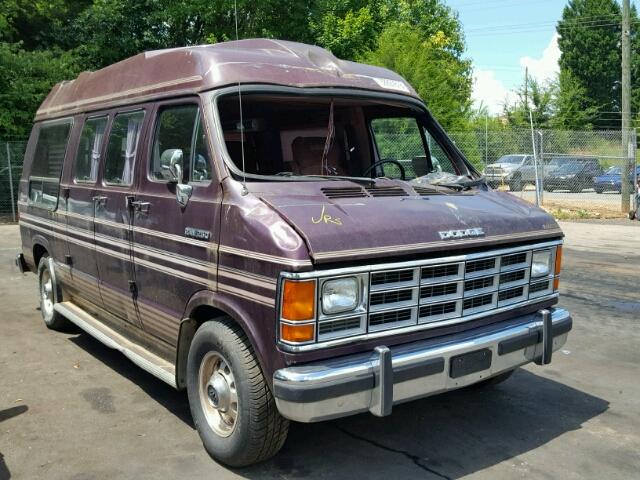 2B6HB21YXNK128169 - 1992 DODGE RAM VAN B2 BURGUNDY photo 1