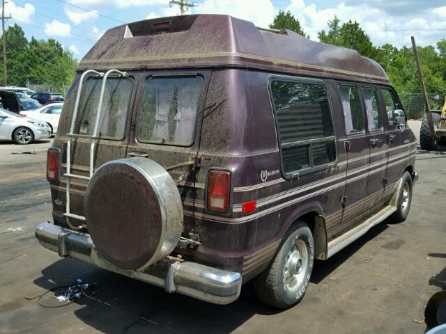 2B6HB21YXNK128169 - 1992 DODGE RAM VAN B2 BURGUNDY photo 4