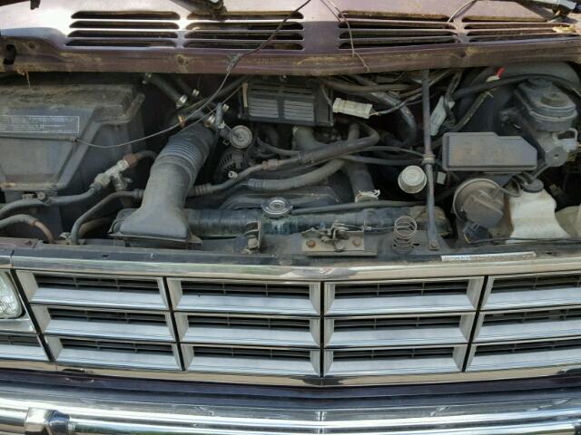 2B6HB21YXNK128169 - 1992 DODGE RAM VAN B2 BURGUNDY photo 7