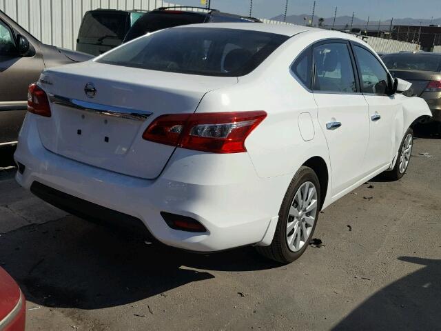 3N1AB7APXHY258131 - 2017 NISSAN SENTRA S WHITE photo 4