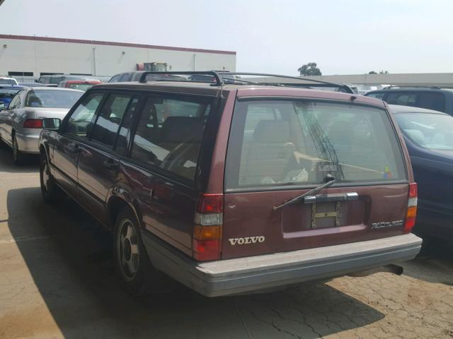 YV1FA8758M2323708 - 1991 VOLVO 740 BASE BURGUNDY photo 3