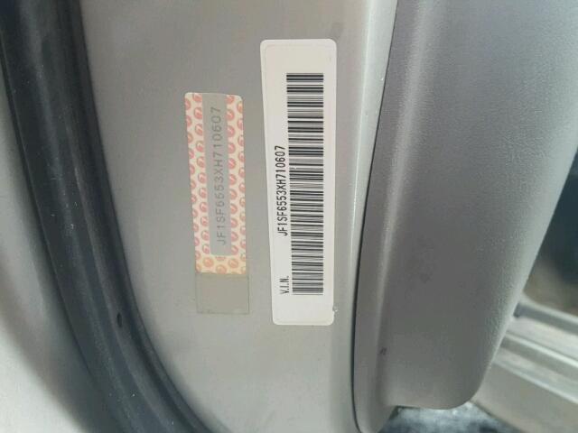 JF1SF6553XH710607 - 1999 SUBARU FORESTER S Gümüş foto 10