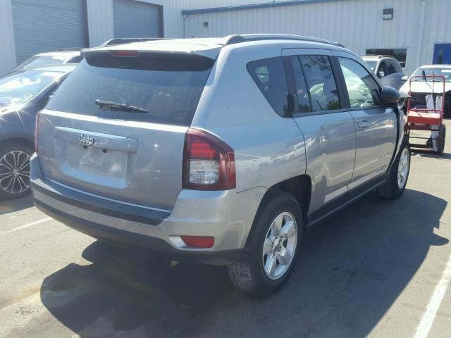 1C4NJCBA4FD284471 - 2015 JEEP COMPASS SP SILVER photo 4