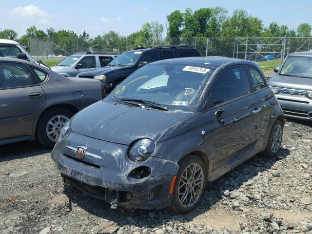 3C3CFFFH7HT598490 - 2017 FIAT 500 ABARTH GRAY photo 2