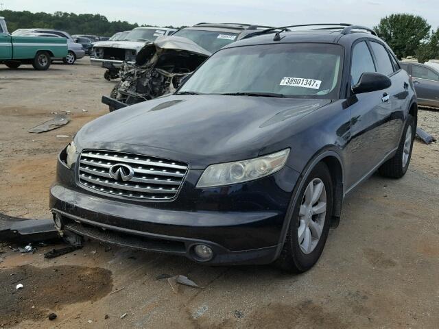 JNRAS08W44X201811 - 2004 INFINITI FX35 BLACK photo 2