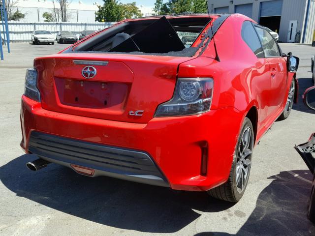 JTKJF5C79E3081166 - 2014 TOYOTA SCION TC 红色 照片 4