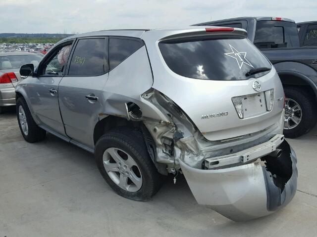 JN8AZ08WX5W434308 - 2005 NISSAN MURANO SL SILVER photo 3