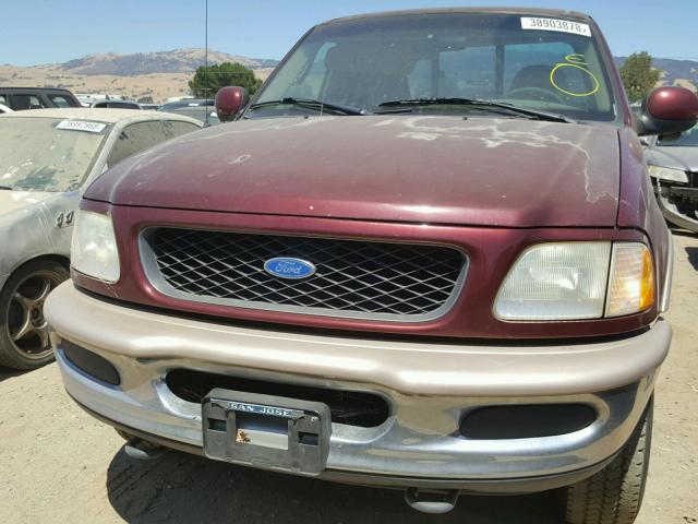 1FTFF28LXVKD37676 - 1997 FORD F250 MAROON photo 9