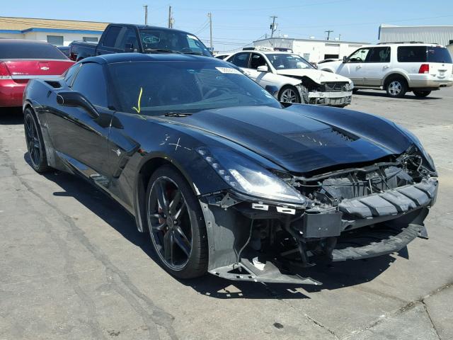 1G1YL2D74E5135028 - 2014 CHEVROLET CORVETTE S BLACK photo 1