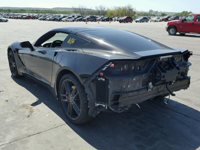 1G1YL2D74E5135028 - 2014 CHEVROLET CORVETTE S BLACK photo 3