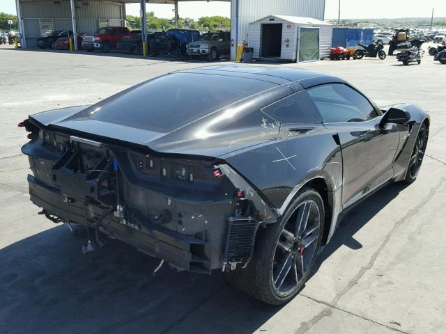 1G1YL2D74E5135028 - 2014 CHEVROLET CORVETTE S BLACK photo 4