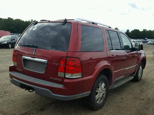 5LMEU88H63ZJ38945 - 2003 LINCOLN AVIATOR MAROON photo 4