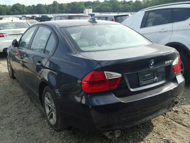 WBAVA33558P143599 - 2008 BMW 328I BLUE photo 3