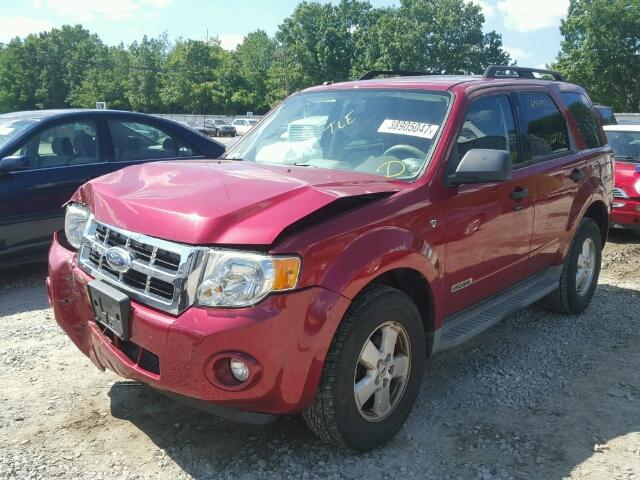 1FMCU93128KE75767 - 2008 FORD ESCAPE RED photo 2