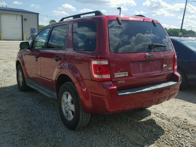 1FMCU93128KE75767 - 2008 FORD ESCAPE RED photo 3