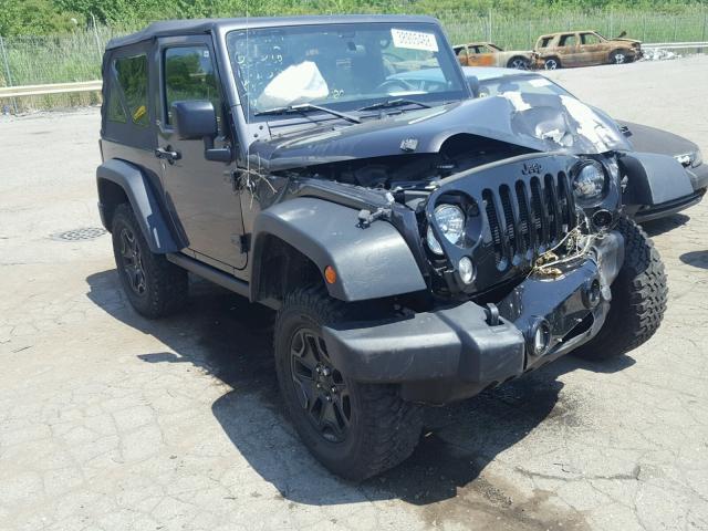 1C4AJWAG8EL293877 - 2014 JEEP WRANGLER S GRAY photo 1