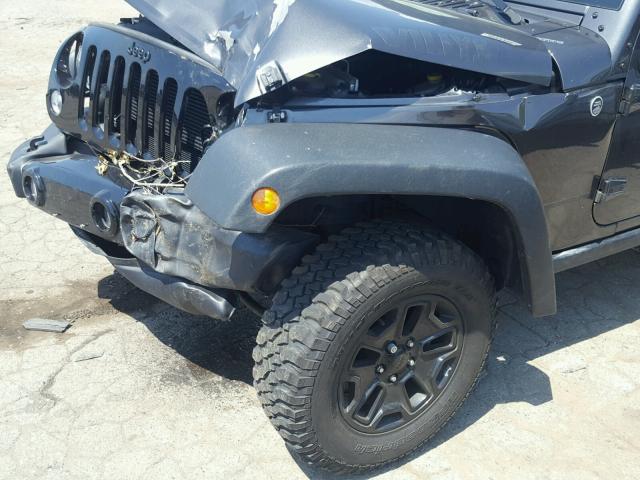 1C4AJWAG8EL293877 - 2014 JEEP WRANGLER S GRAY photo 9