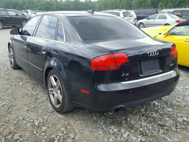 WAUAF78E76A262304 - 2006 AUDI A4 2 BLACK photo 3