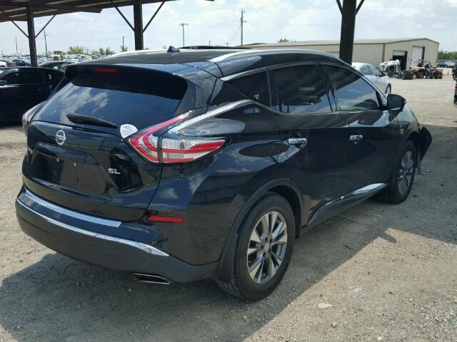 5N1AZ2MG8FN216716 - 2015 NISSAN MURANO BLACK photo 4