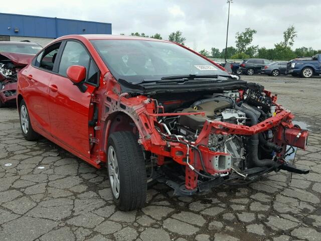 1G1BC5SMXG7297804 - 2016 CHEVROLET CRUZE RED photo 1