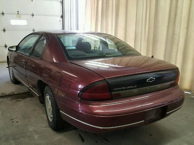 2G1WW12M2X9179066 - 1999 CHEVROLET MONTE CARL ბურგუნდია ფოტო 3