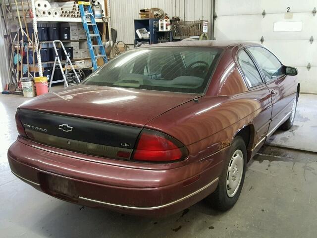 2G1WW12M2X9179066 - 1999 CHEVROLET MONTE CARL ბურგუნდია ფოტო 4